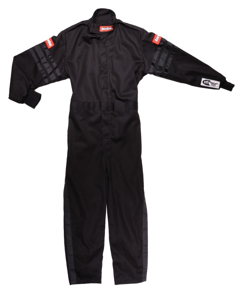 RaceQuip Black Trim SFI-1 JR. Suit - Kids XL