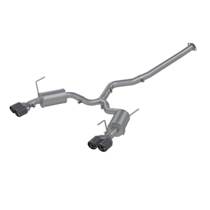 MBRP 15-19 Subaru WRX 2.0L/STI 2.5L 3in Salida trasera doble dividida con puntas CF de 3.5in - T304 Street Version
