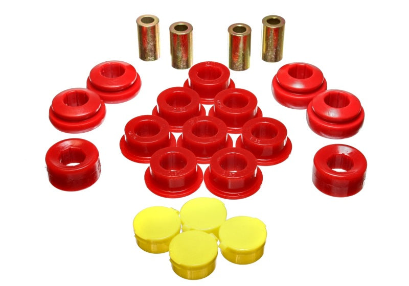 Suspensión de energía 02-04 Acura RSX (incluye tipo S) juego de bujes de brazo de control trasero rojo