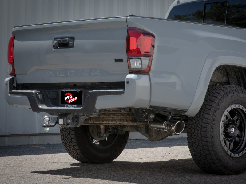aFe 16-22 Toyota Tacoma Apollo GT Serie 2.5in. - 3 en. Sistema de escape Cat-Back 409 SS con punta negra