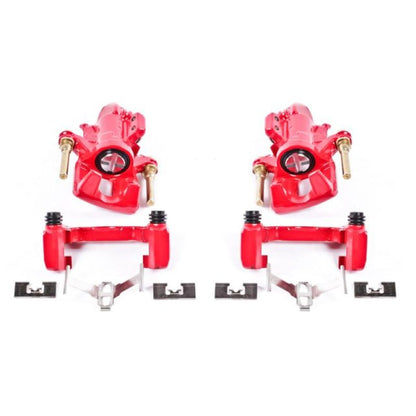 Power Stop 94-01 Acura Integra Pinzas traseras rojas con soportes - Par