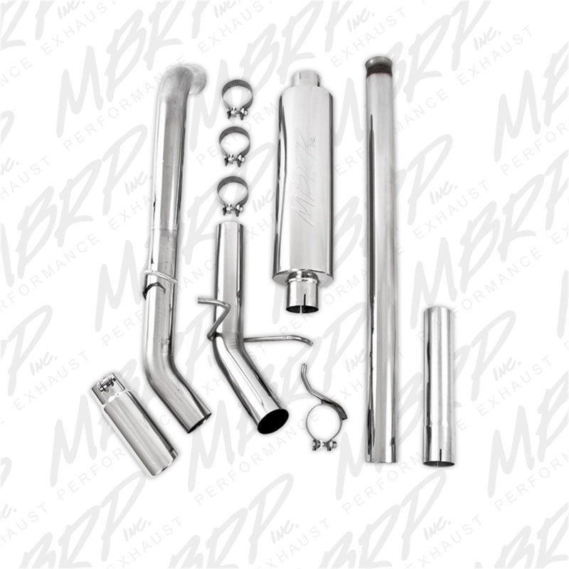 MBRP 14 Chevy/GMC 1500 Silverado/Sierra 4.3L V6/5.3L V8 Salida de un solo lado T409 Escape trasero de gato de 3 pulgadas