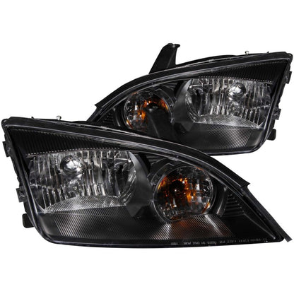 ANZO 2005-2007 Ford Focus Crystal Faróis pretos