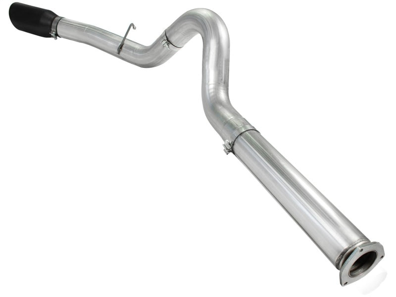 aFe Atlas 5in DPF-Back aço aluminizado Exh Sys Ford Diesel Trucks 11-14 v8-6.7L td ponta preta enrugada