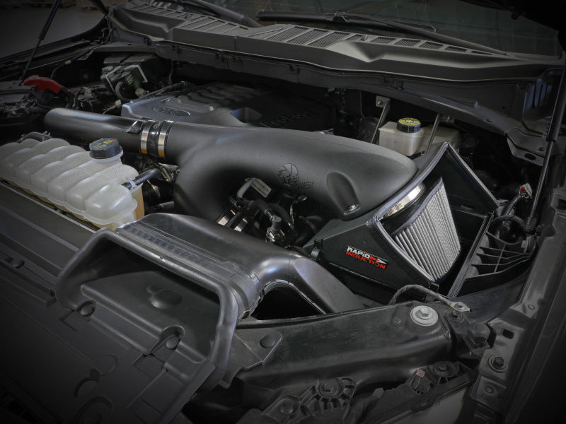 Sistema de admissão de ar frio de indução rápida aFe com filtro Pro DRY S 2021+ Ford F-150 V6-3.5L (tt)