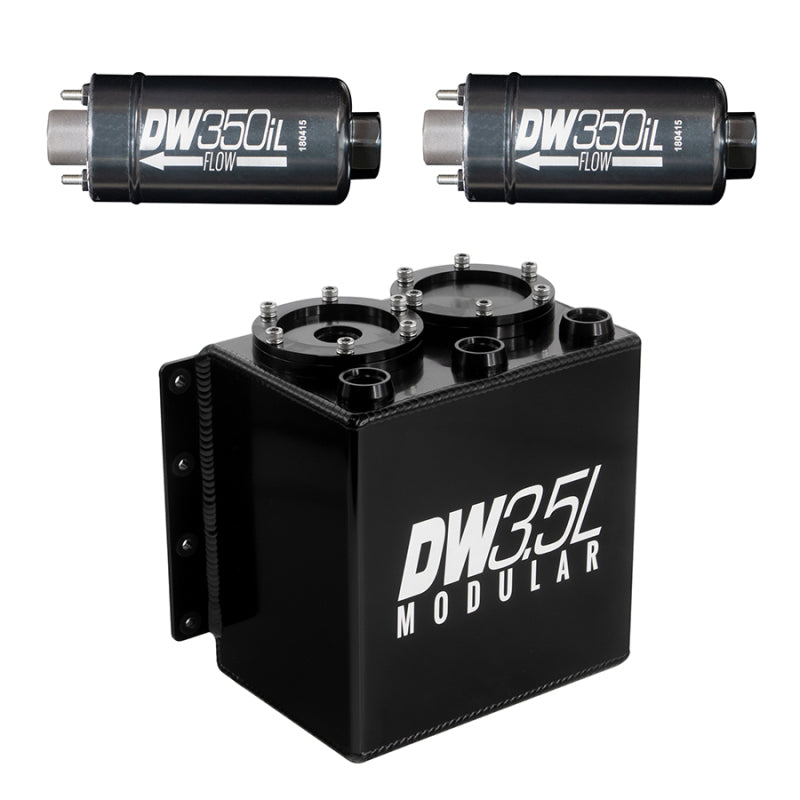 Tanque de compensação modular DeatschWerks 3.5L (incl. 2 bombas de combustível em linha DW350iL)