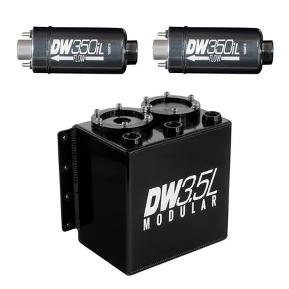 Tanque de compensação modular DeatschWerks 3.5L (incl. 2 bombas de combustível em linha DW350iL)