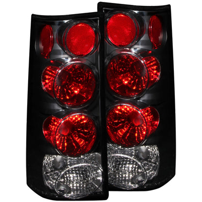 ANZO 1996-2002 Gmc Savana Lanternas traseiras pretas