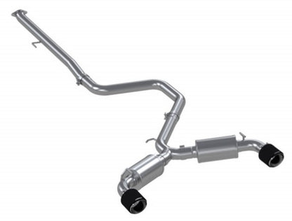 MBRP 2019+ Hyundai Veloster N 2.0L Turbo 3in Cat Back - Acero inoxidable T304 - Punta de fibra de carbono
