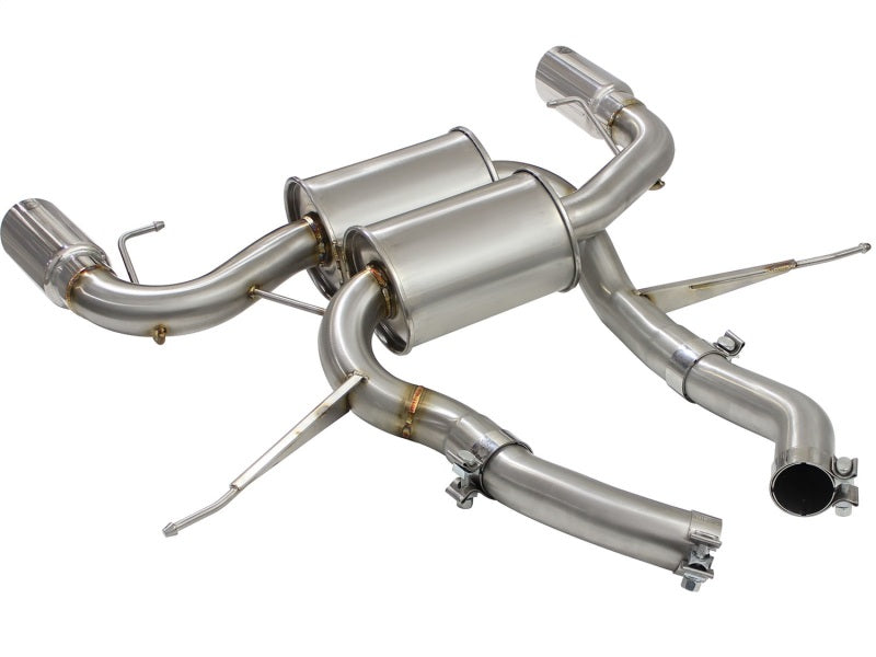aFe MACHForce XP Eixo traseiro de 2,5 polegadas Escape de aço inoxidável com pontas polidas 07-13 BMW 335i 3.0L L6 (E90/92)