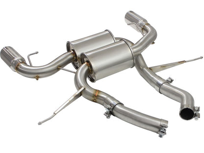 aFe MACHForce XP Eixo traseiro de 2,5 polegadas Escape de aço inoxidável com pontas polidas 07-13 BMW 335i 3.0L L6 (E90/92)