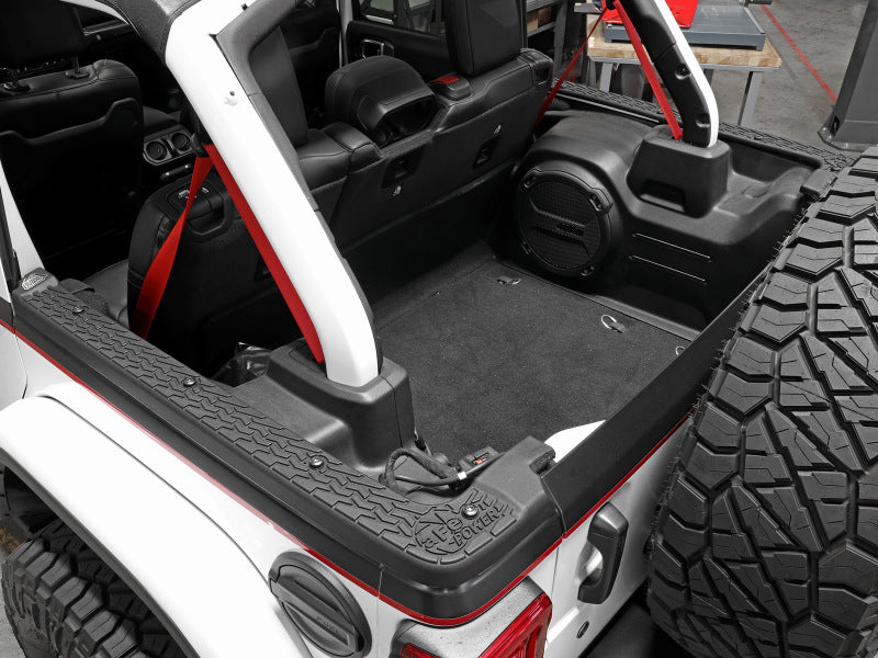 aFe 18-22 Jeep Wrangler JL (modelos de 4 puertas con techo rígido de 3 piezas únicamente) Terra Guard Cubiertas de rieles para tina