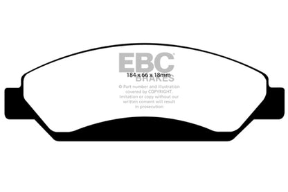 EBC 07 Cadillac Escalade 6.2 2WD Redstuff Front Brake Pads