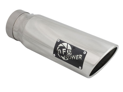 aFe Diesel Exhaust Tip Bolt On Polished 4in Inlet x 5in Outlet x 15in