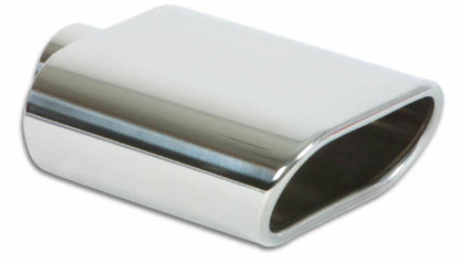 Ponta de escape oval SS vibrante de 5,5 pol x 3 pol (borda laminada com corte de ângulo de parede única)