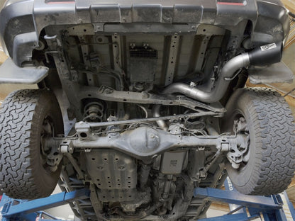 aFe MACH Force Xp 3in SS Cat-Back Escape de salida de un solo lado con puntas negras 07-14 Toyota FJ Cruiser