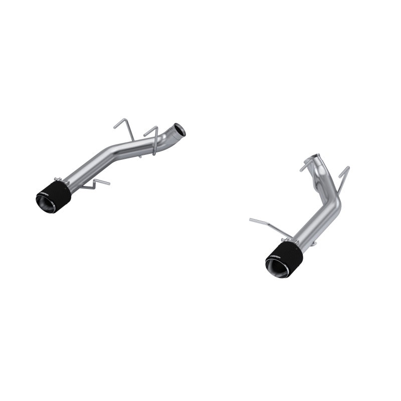 MBRP 11-14 Ford Mustang GT 5.0L T304 SS 3in Dual Axle-Back con puntas de fibra de carbono (versión Race)