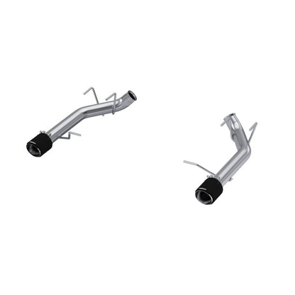 MBRP 11-14 Ford Mustang GT 5.0L T304 SS 3in Dual Axle-Back con puntas de fibra de carbono (versión Race)