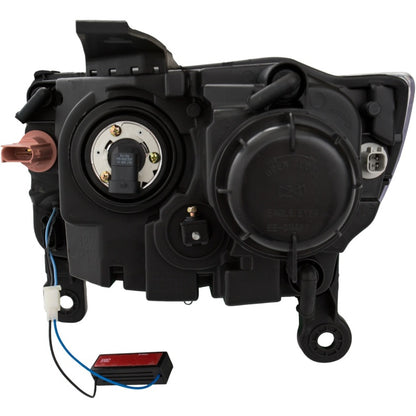 Faróis projetores ANZO 2014-2015 Jeep Grand Cherokee com design estilo prancha preto