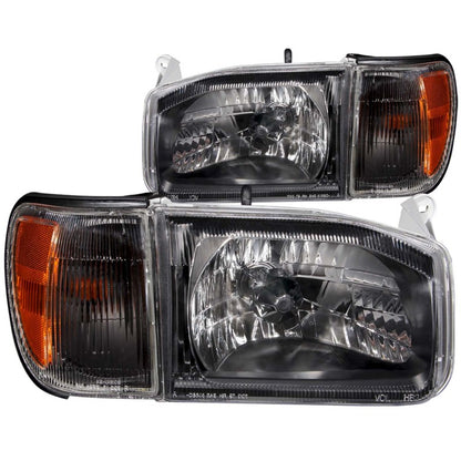 ANZO 1999-2004 Nissan Pathfinder Crystal Faróis pretos
