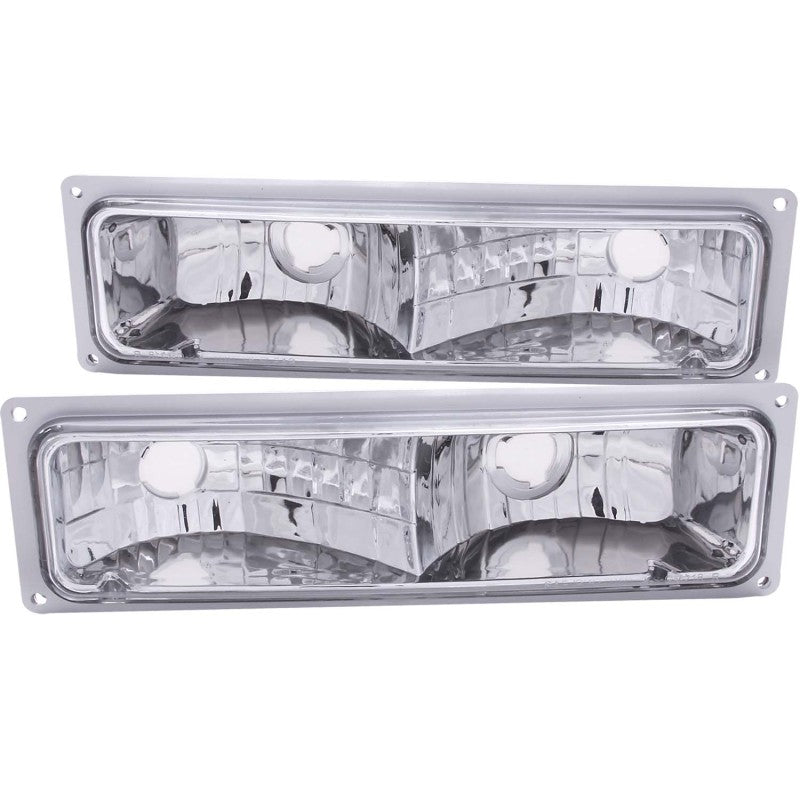 ANZO 1988-1998 Chevrolet C1500 Euro Luzes de estacionamento cromadas