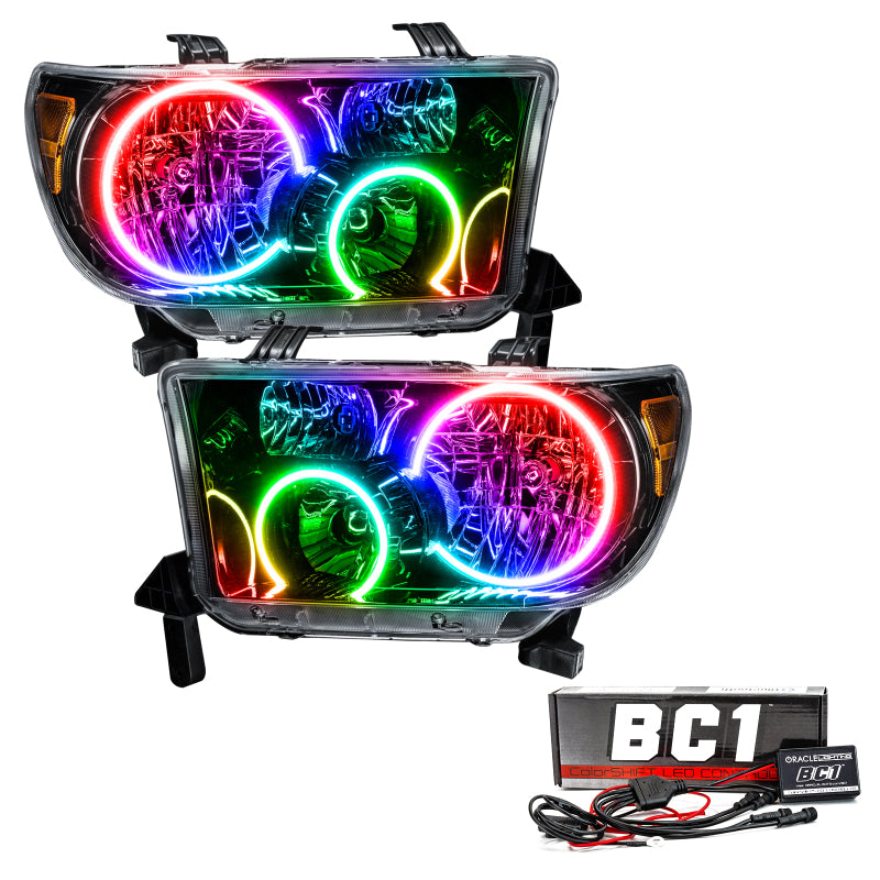 Oracle 07-11 Toyota Tundra Pre-Assembled Headlights - Black Housing - w/ BC1 Controller