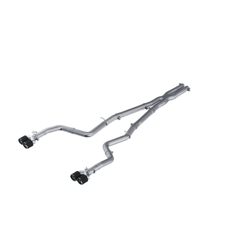 MBRP 15-16 Dodge Challenger 5.7L HEMI SS Salida trasera cuádruple de 3 pulgadas con puntas de fibra de carbono - T304