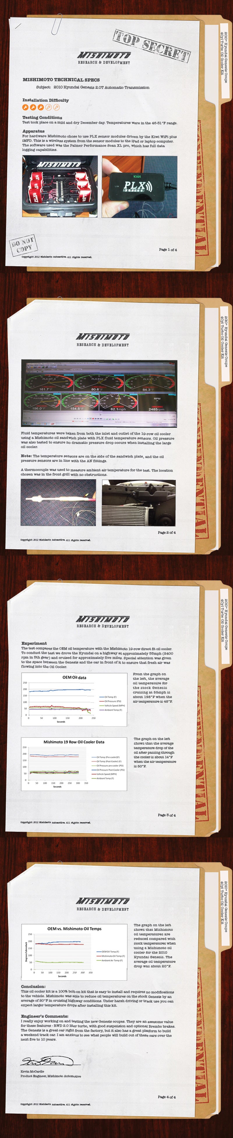 Kit de refrigerador de óleo Mishimoto 10-12 Hyundai Genesis Coupe 2.0T