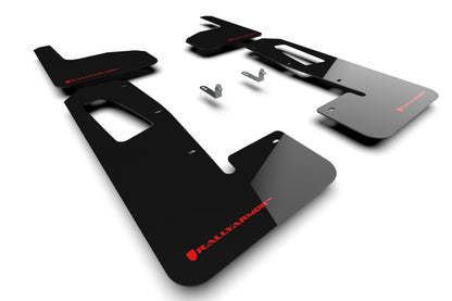 Rally Armor 22-25 Rivian R1T Black UR Mud Flap w/Red Logo