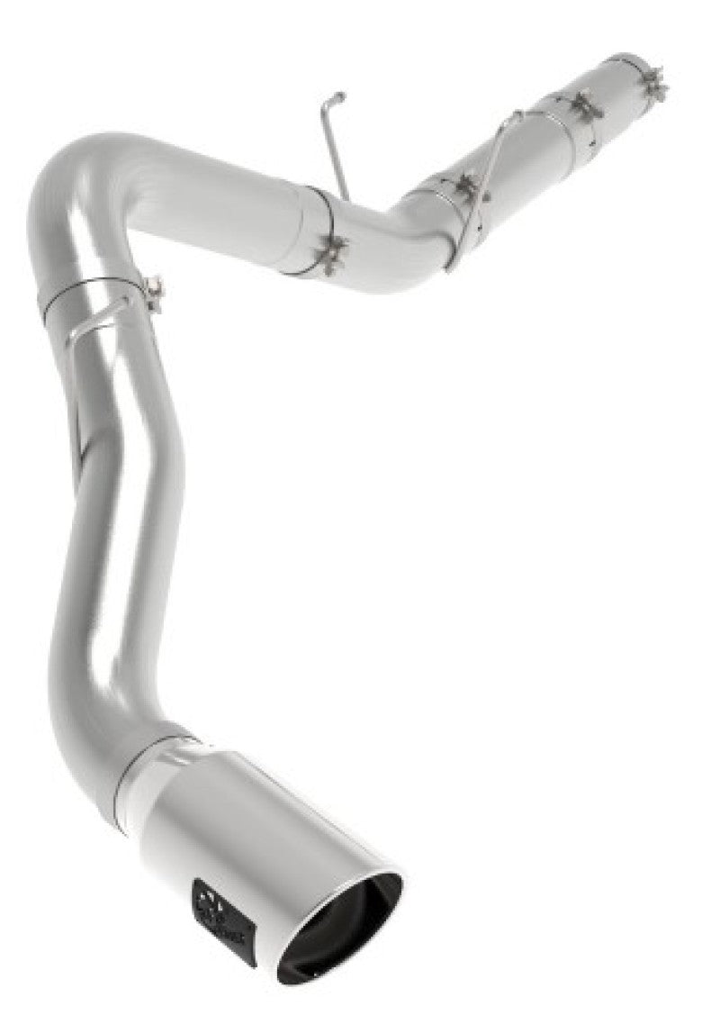 aFe ATLAS 5in DPF-Back Alum Steel Exhaust System c/Polished Tip 19-20 Ram Diesel Trucks L6-6.7L (td)