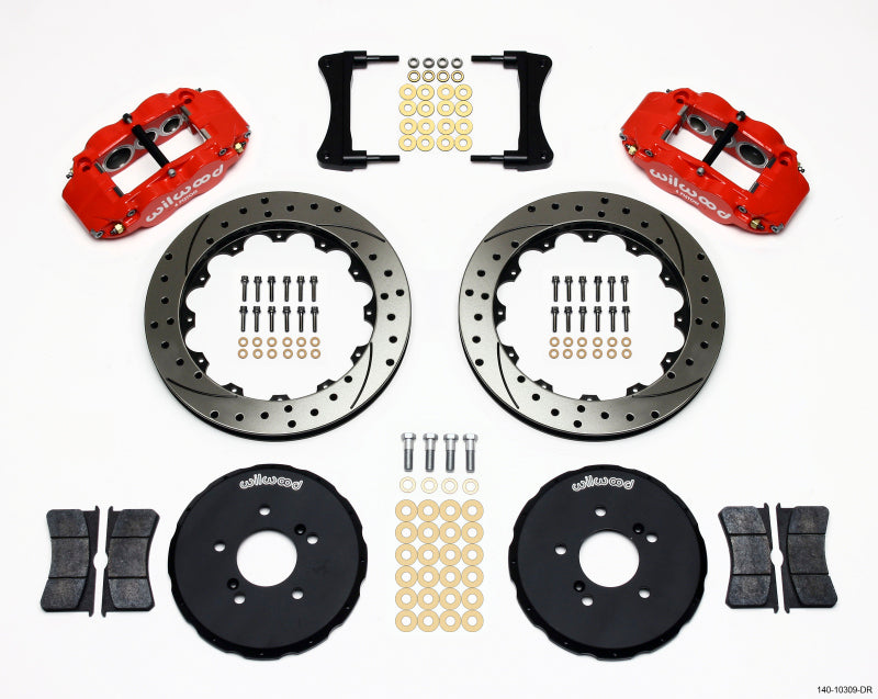 Wilwood Narrow Superlite 6R Front Hat Kit 12,88 pol. Vermelho Honda S2000