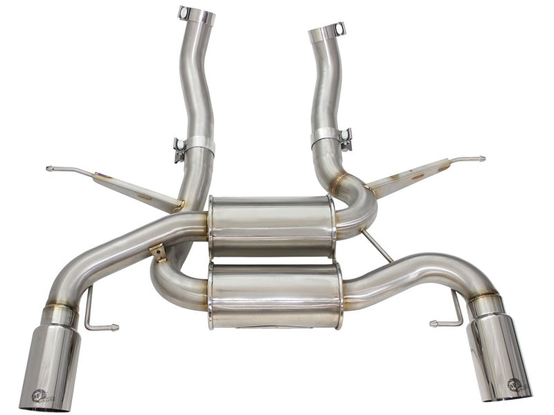 aFe MACHForce XP Eixo traseiro de 2,5 polegadas Escape de aço inoxidável com pontas polidas 07-13 BMW 335i 3.0L L6 (E90/92)