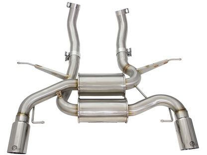 aFe MACHForce XP Eixo traseiro de 2,5 polegadas Escape de aço inoxidável com pontas polidas 07-13 BMW 335i 3.0L L6 (E90/92)