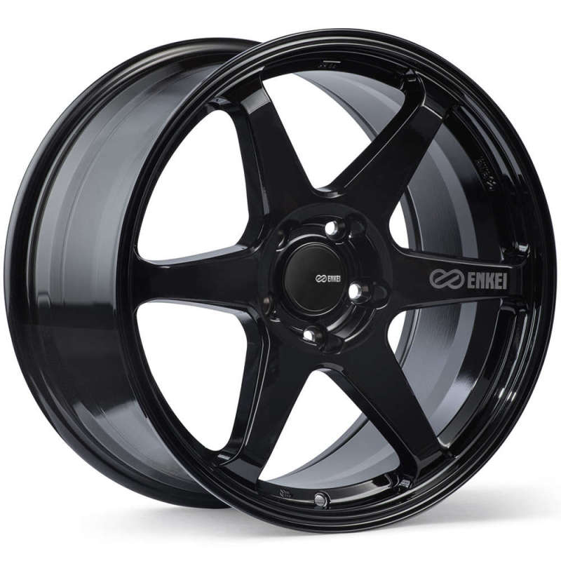 Enkei T6R 18x8 45mm Offset 5x100 Patrón de pernos 72.6 Bore Rueda negra brillante