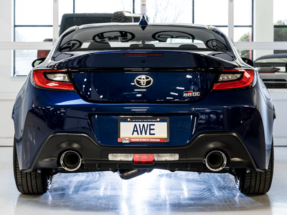 AWE Subaru BRZ/Toyota GR86/Toyota 86 Track Edition Cat-Back Exhaust-Chrome Silver Tips