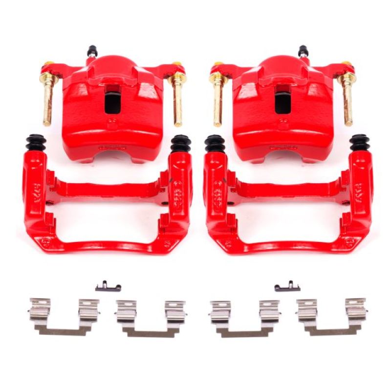 Power Stop 03-08 Pontiac Vibe Front Red Calipers com suportes - Par