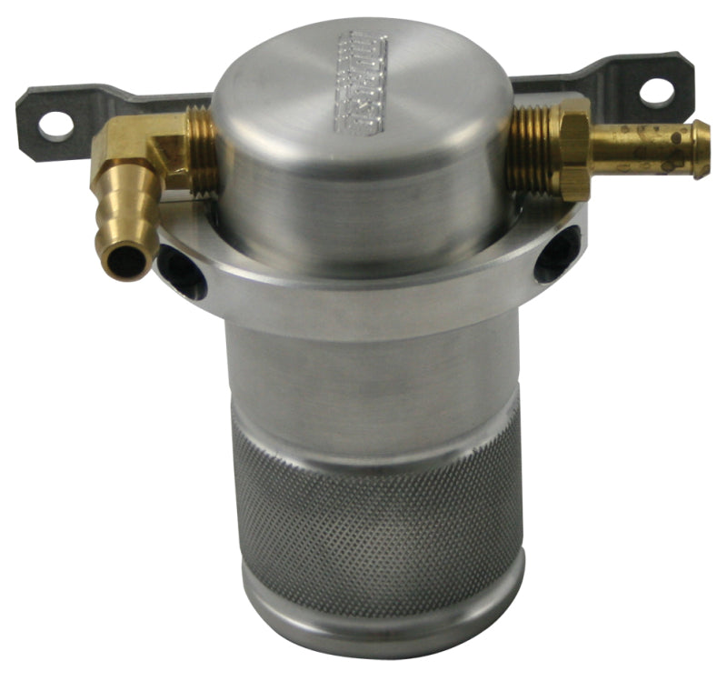 Moroso 90-05 Mazda Miata Air/Oil Separator Catch Can - Cuerpo pequeño - Aluminio Billet
