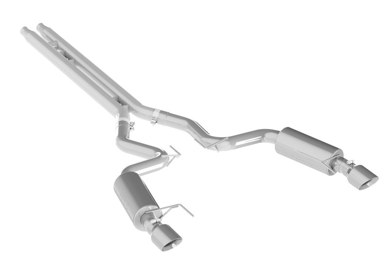 MBRP 15 Ford Mustang GT 5.0 Convertible T409 3in Cat Back Dual Split Salida trasera (versión de calle)