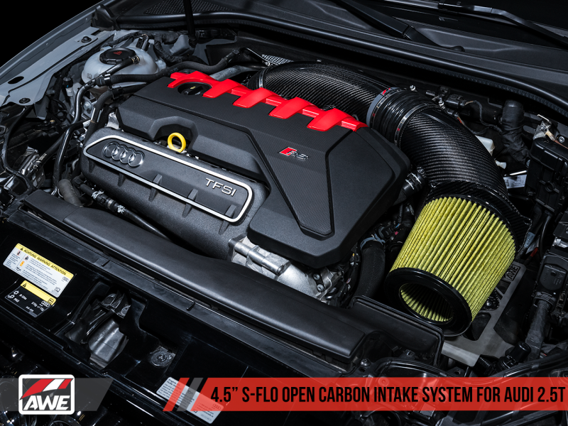 AWE Tuning Audi RS3 / TT RS S-FLO Entrada aberta de fibra de carbono