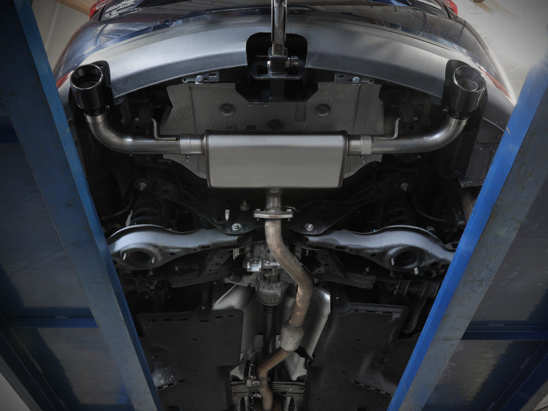 aFe Takeda 17-21 Mazda CX-5 2.5L (t) 2.5in. Sistema de escape SS Axle-Back com pontas pretas