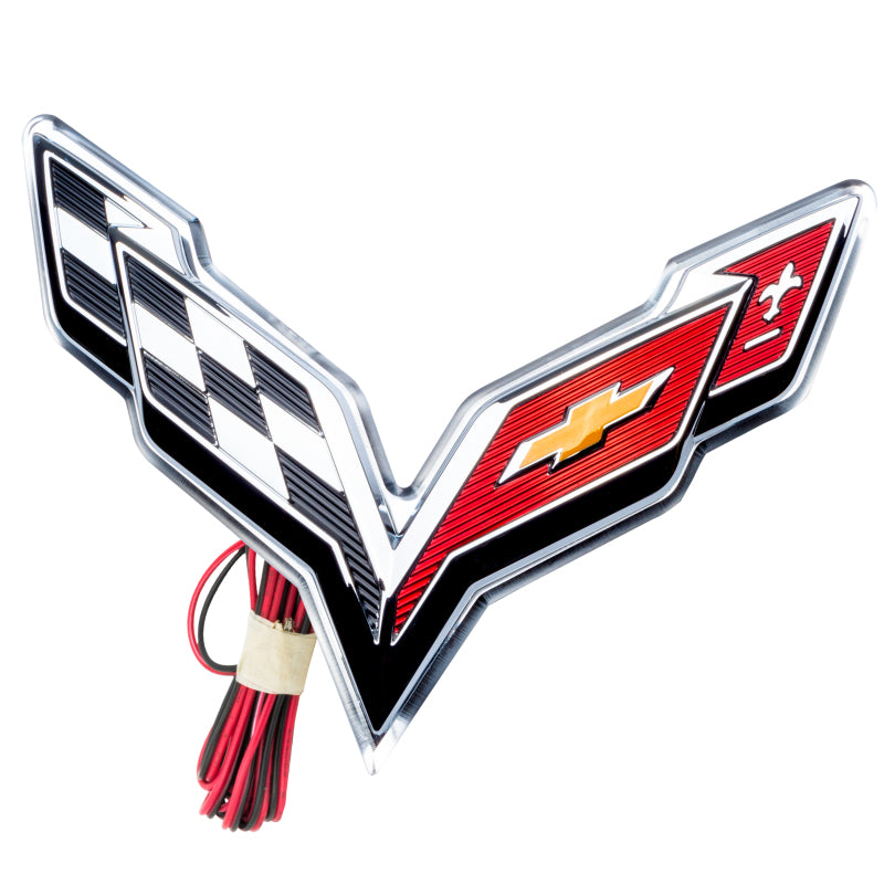 Oracle Corvette C7 Rear Illuminated Emblem - Aqua