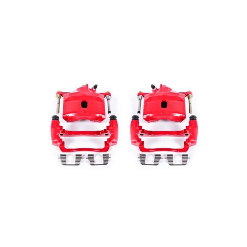 Power Stop 97-00 Acura EL Pinzas delanteras rojas con soportes - Par