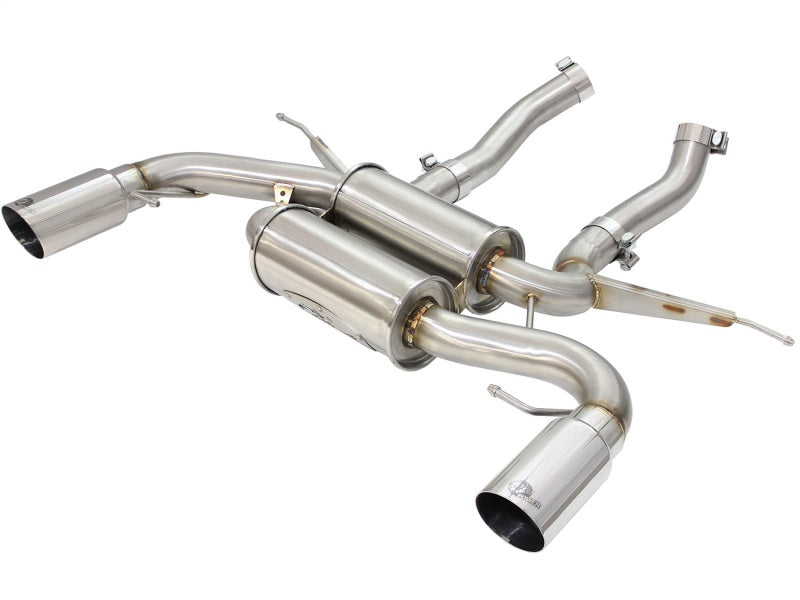 aFe MACHForce XP Eixo traseiro de 2,5 polegadas Escape de aço inoxidável com pontas polidas 07-13 BMW 335i 3.0L L6 (E90/92)