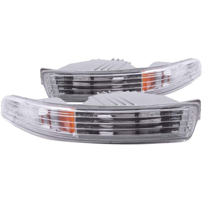 ANZO 1994-1997 Acura Integra Euro Luces de estacionamiento cromadas con reflector ámbar