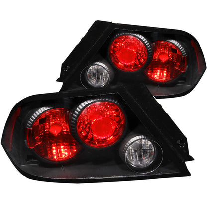 ANZO 2002-2003 Mitsubishi Lancer lanternas traseiras pretas