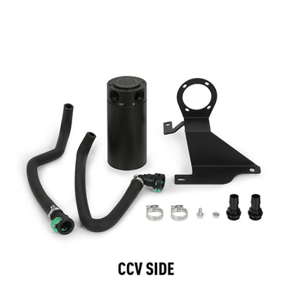 Mishimoto 11-14 Ford F-150 EcoBoost 3.5L Kit de lata de captura de aceite con deflector - Negro