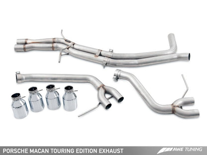 Sistema de escape AWE Tuning Porsche Macan Touring Edition - Pontas Diamond Black 102mm