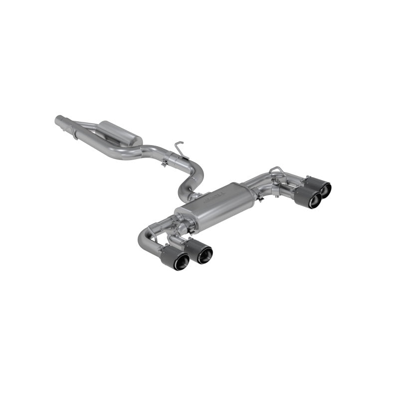 MBRP 15-19 VW Golf R 3 in Cat Back c/ 4 in OD Quad Pontas de fibra de carbono - T304