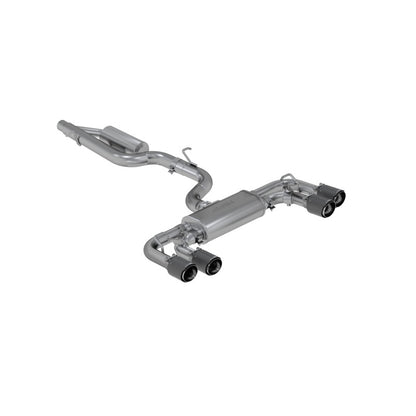 MBRP 15-19 VW Golf R 3 in Cat Back c/ 4 in OD Quad Pontas de fibra de carbono - T304