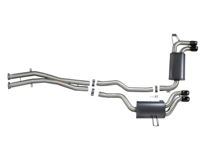 aFe MACH ForceXP 2.5 IN 304 Sistema de escape Cat-Back em aço inoxidável com ponteiras pretas 01-06 BMW M3 (E46)